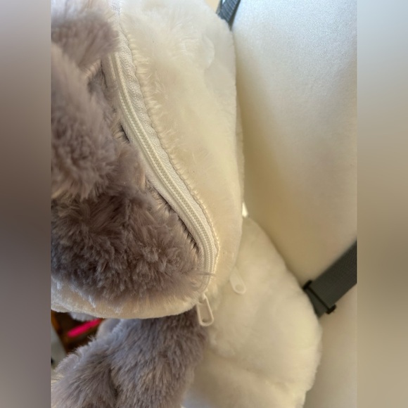 Kawaii Usagi Bunny Stuffed Animal white Gray Backpack soft cute Lolita anime - Picture 5 of 10